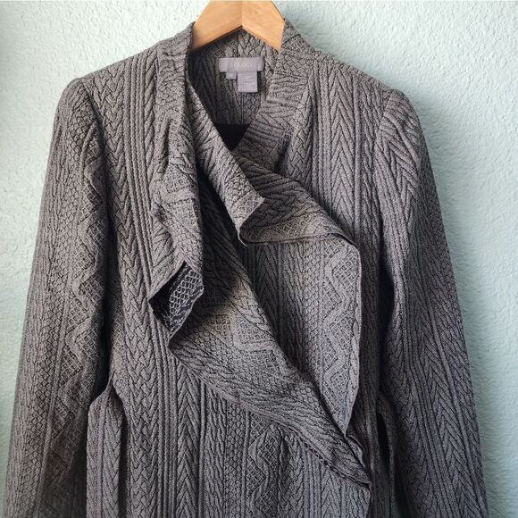 ECCOCI knit coat belted side pockets wool blend new without tags minimalist - Picture 12 of 16